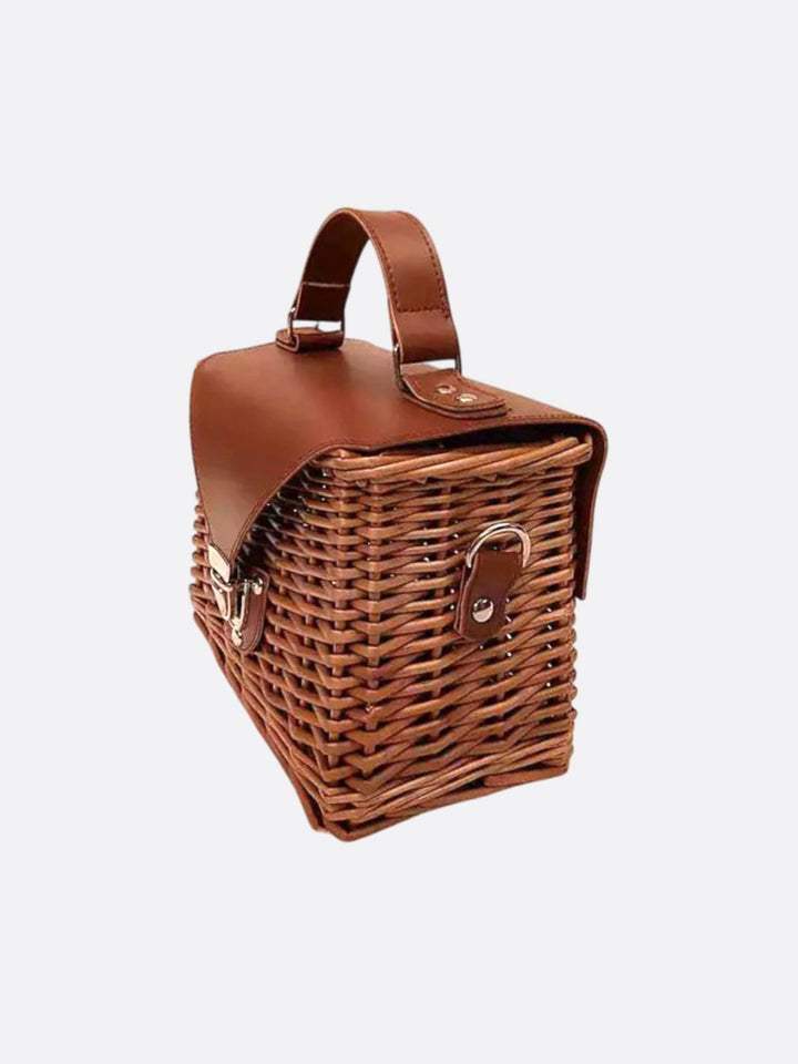 Bolsa rectangular de ratán