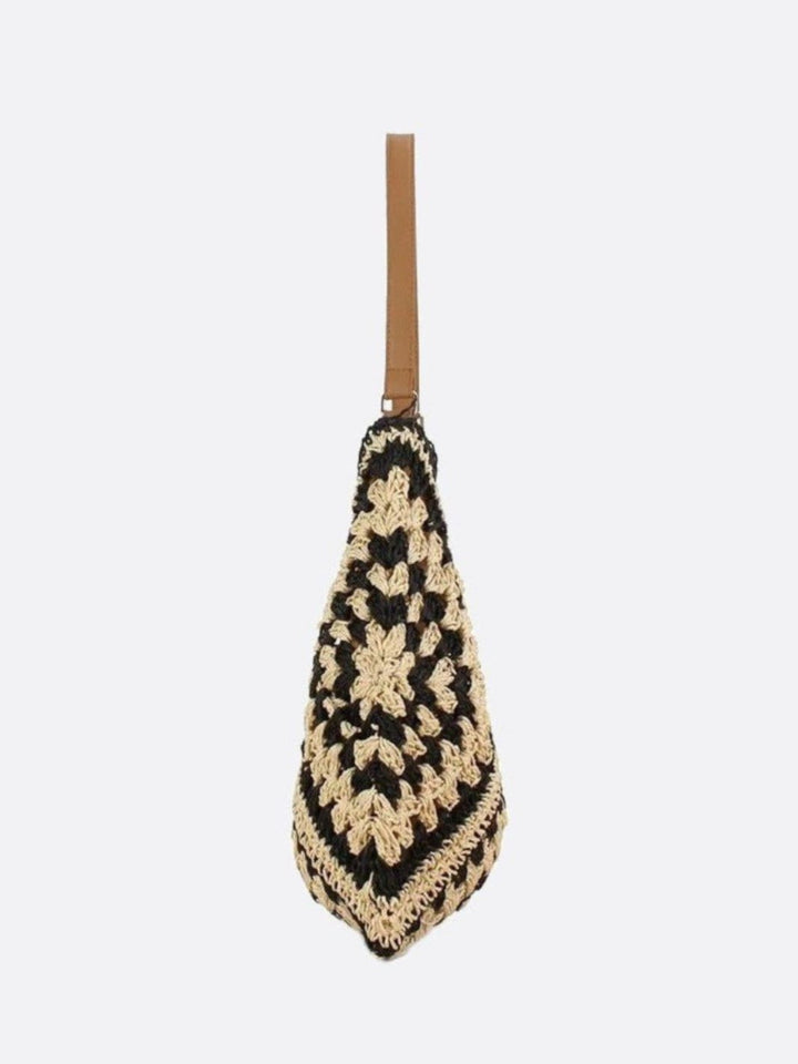 Bolso de crochet de paja