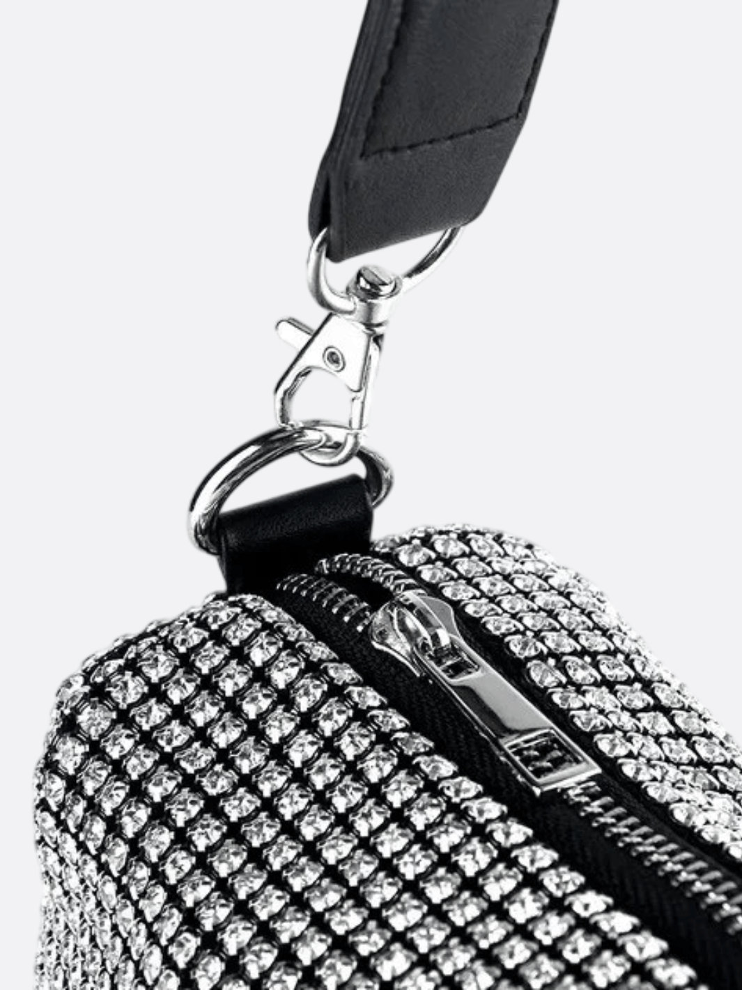 Bolso de hombro con strass 
