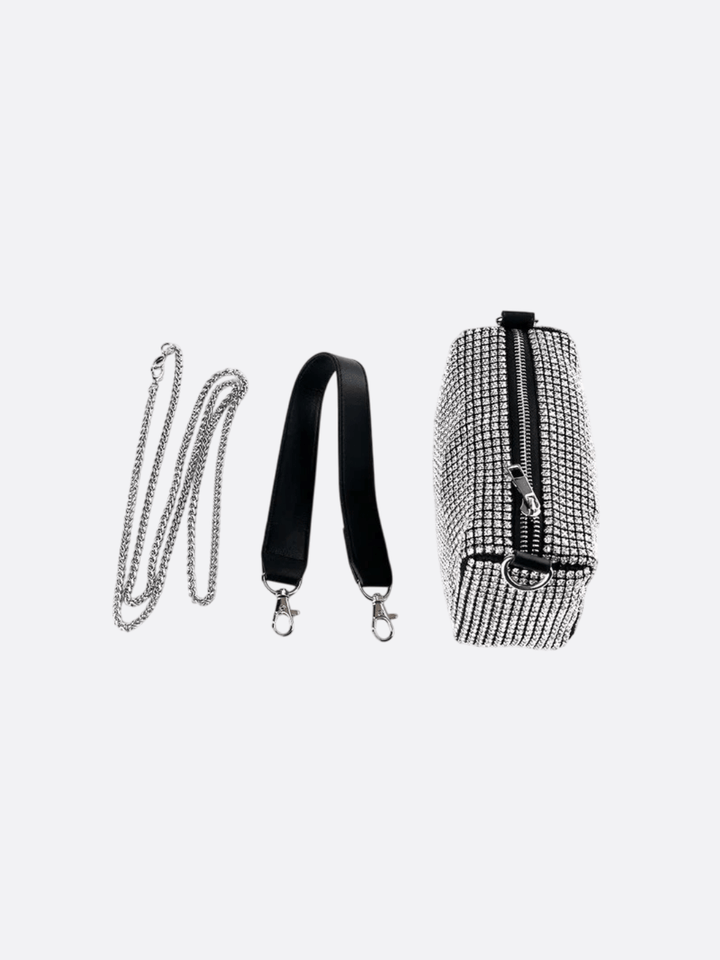 Bolso de hombro con strass 