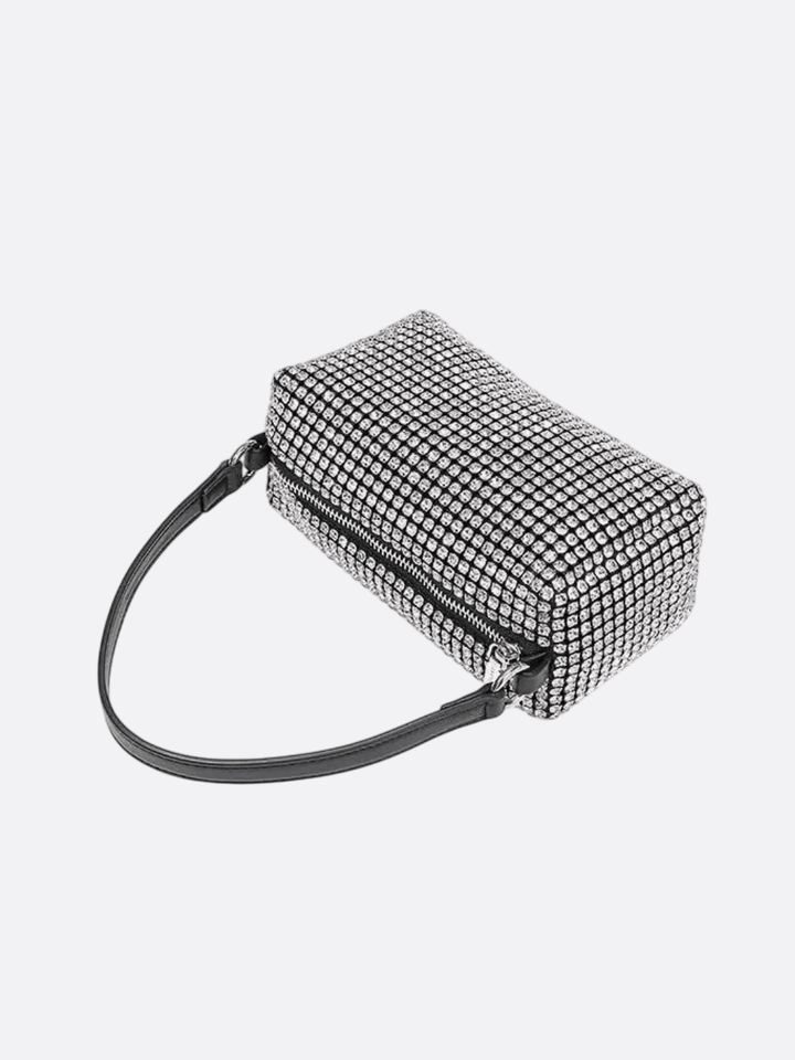 Bolso de hombro con strass 