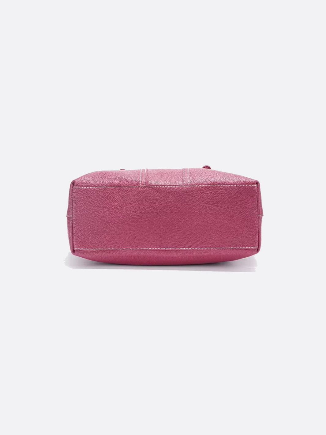 Bolso tote de piel granulada