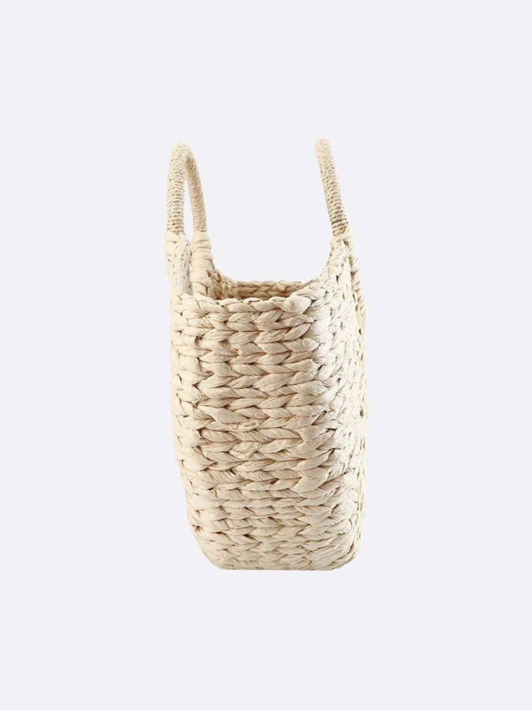 Bolso de mimbre blanco